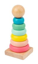 Load image into Gallery viewer, Wooden Stacking Block Ring Tower - Small
